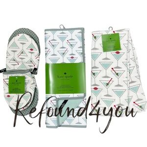 Kate Spade - ‘Martini 🍸 - bundle’ kitchen set. NWT. Firm!